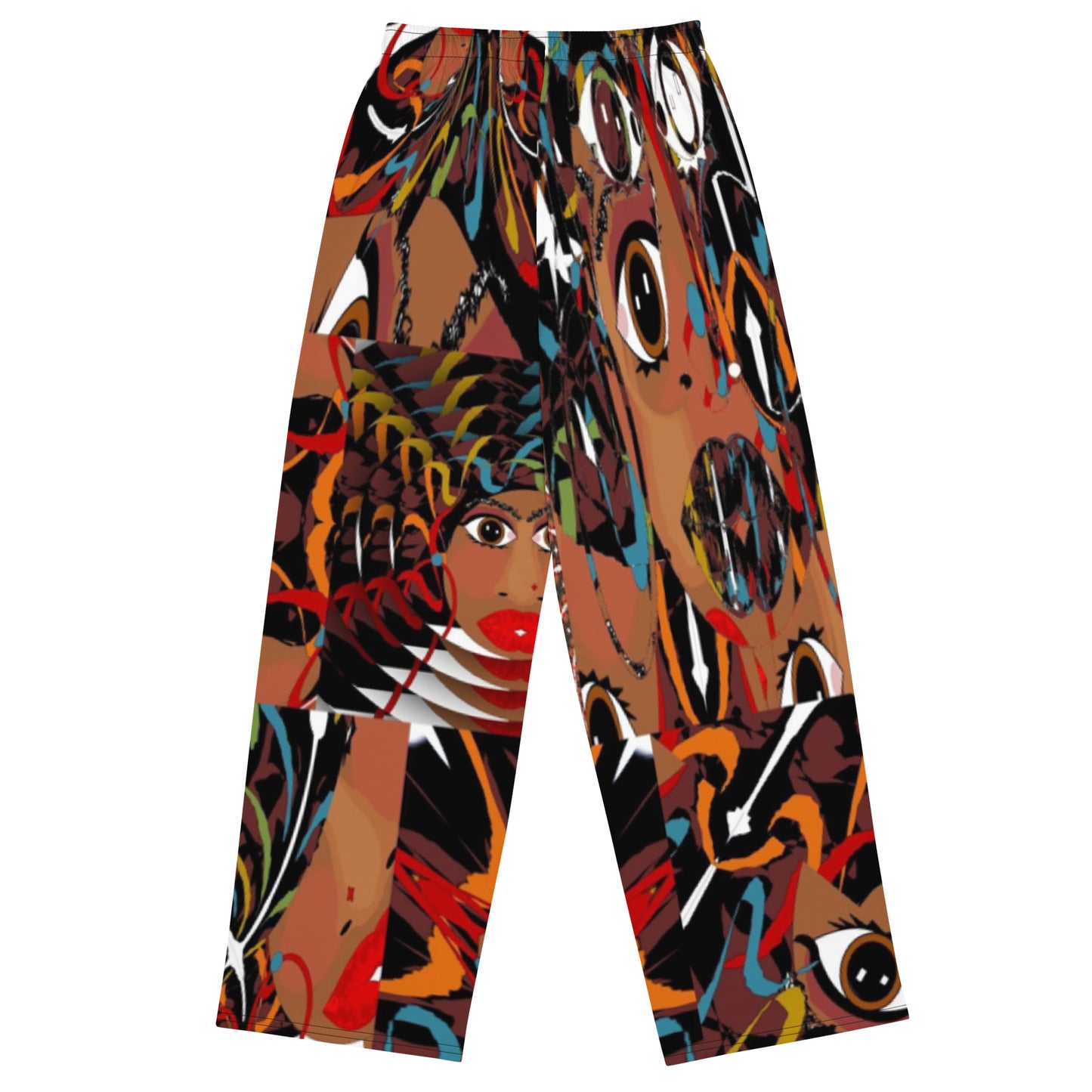 All-over print unisex wide-leg pants