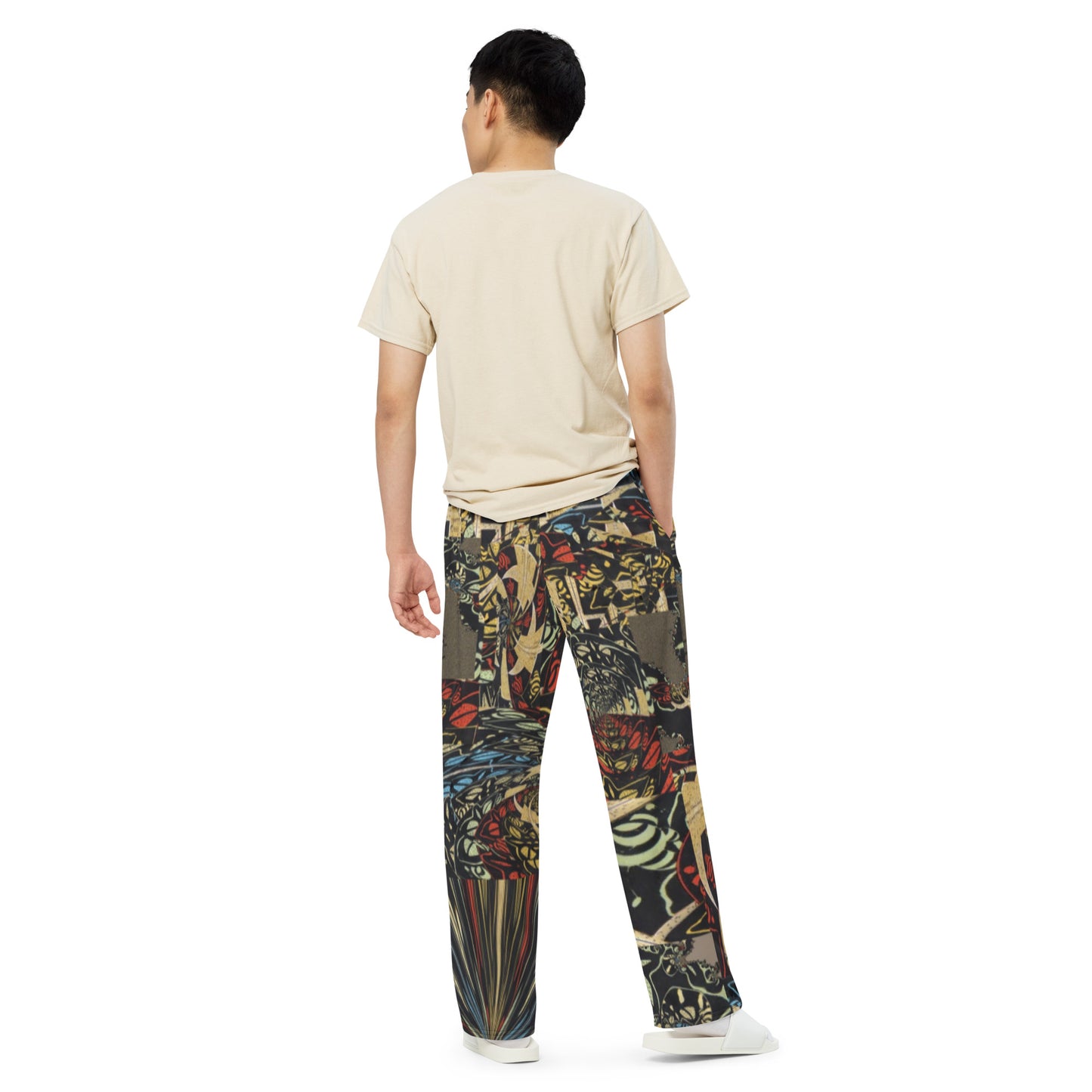 All-over print unisex wide-leg pants