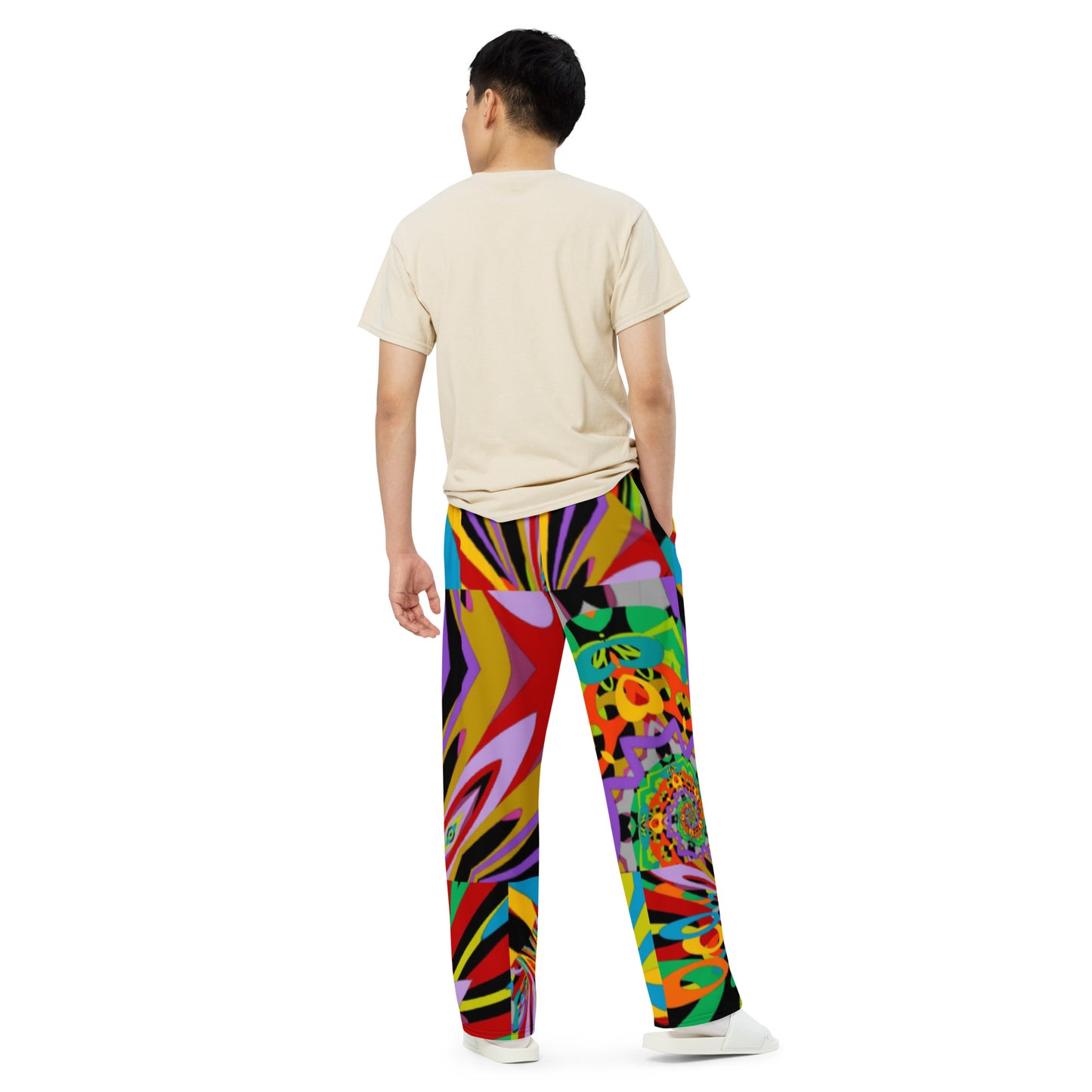 All-over print unisex wide-leg pants