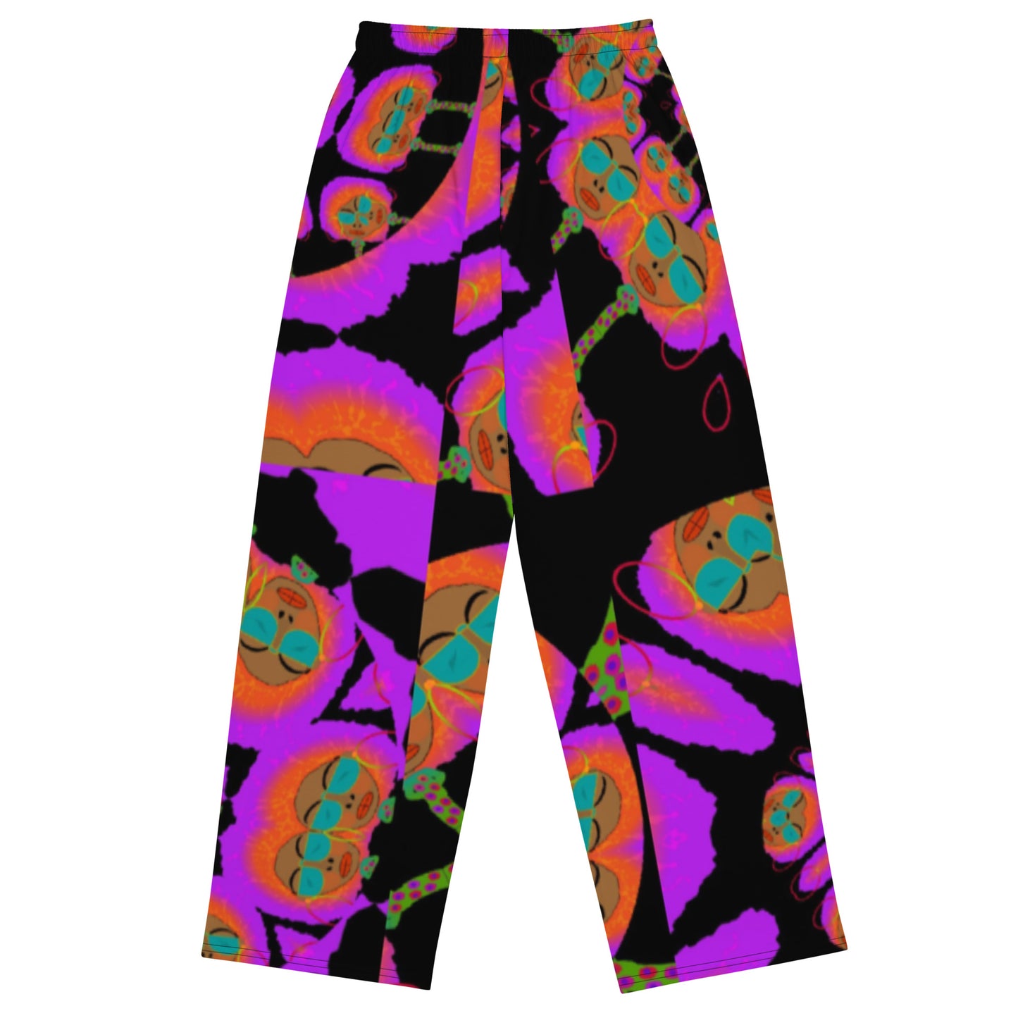 All-over print unisex wide-leg pants