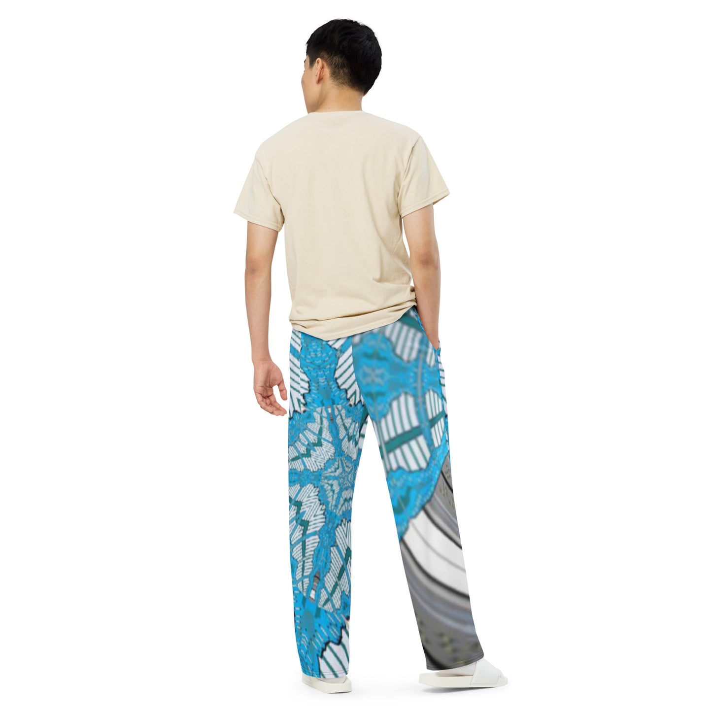 All-over print unisex wide-leg pants