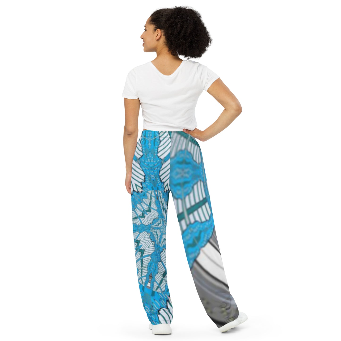 All-over print unisex wide-leg pants