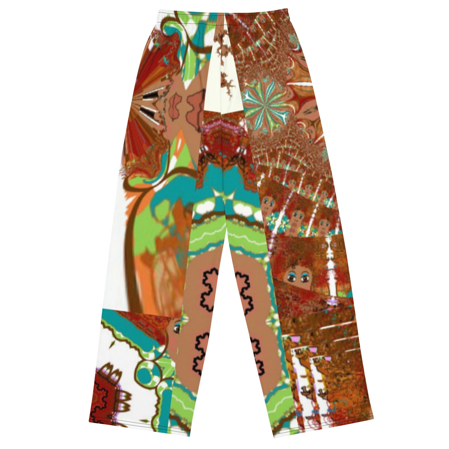 All-over print unisex wide-leg pants