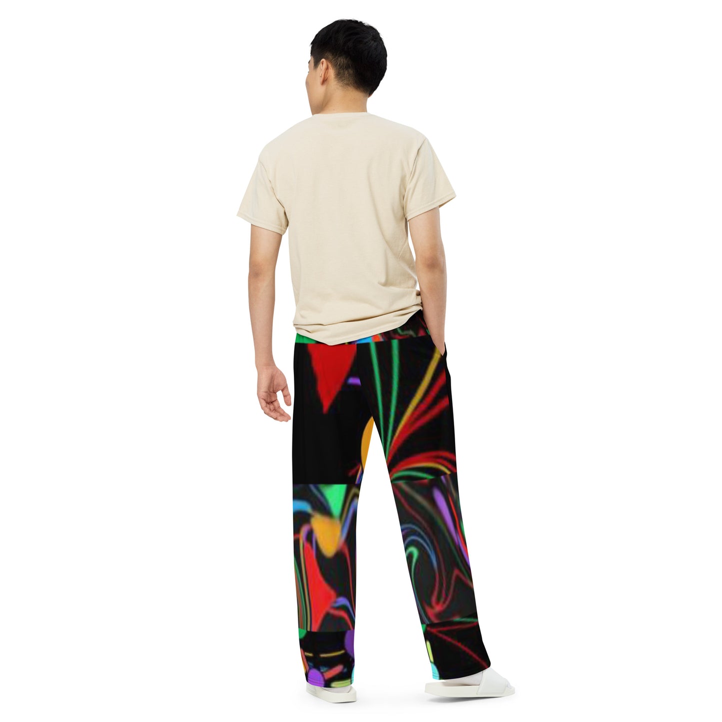 All-over print unisex wide-leg pants