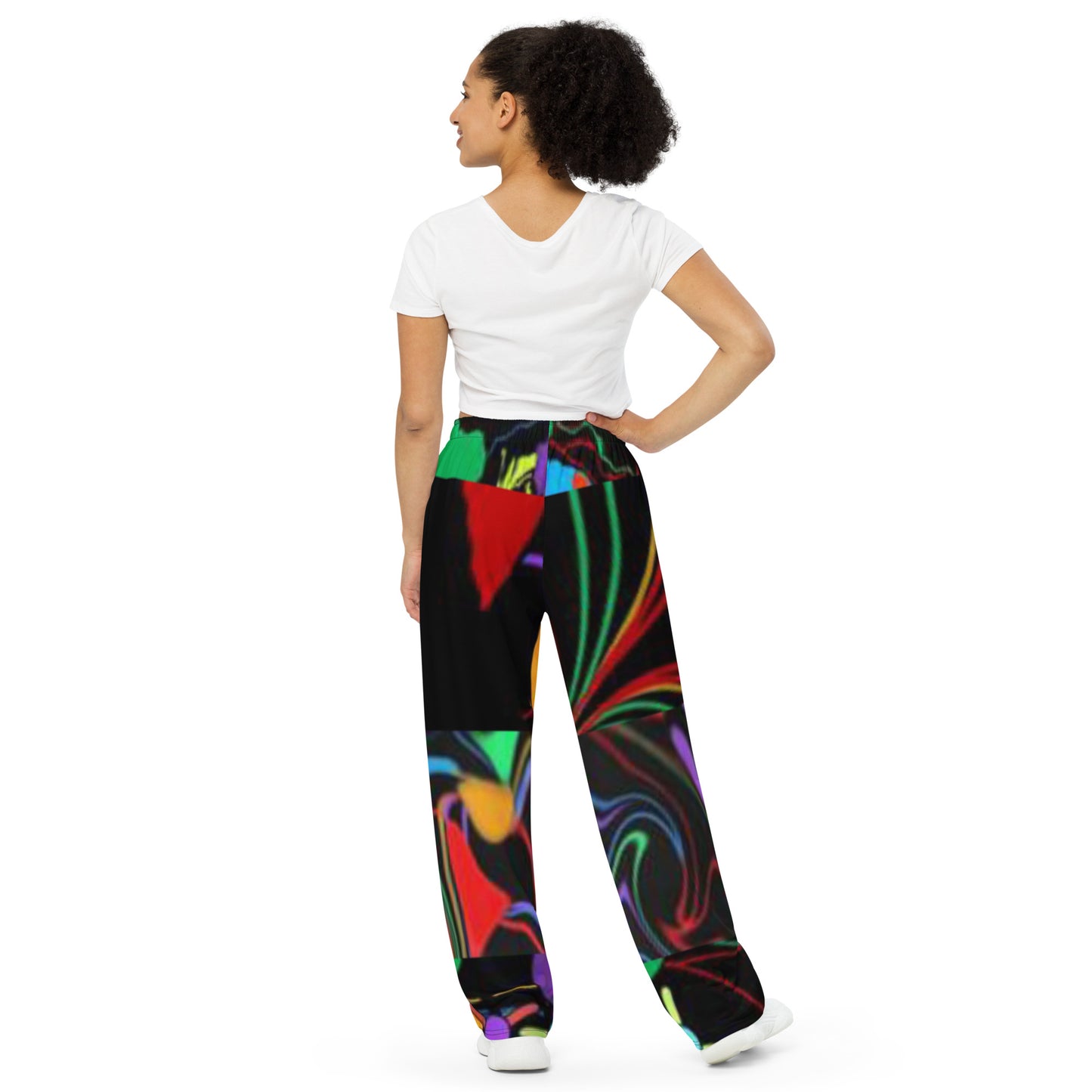 All-over print unisex wide-leg pants