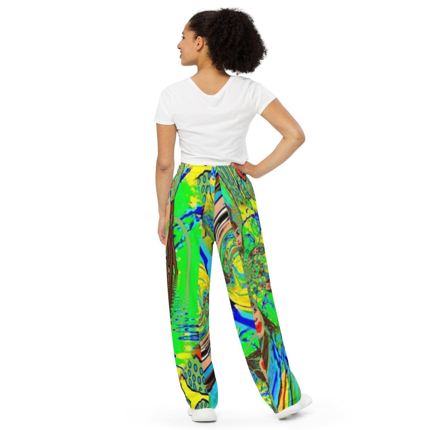 All-over print unisex wide-leg pants