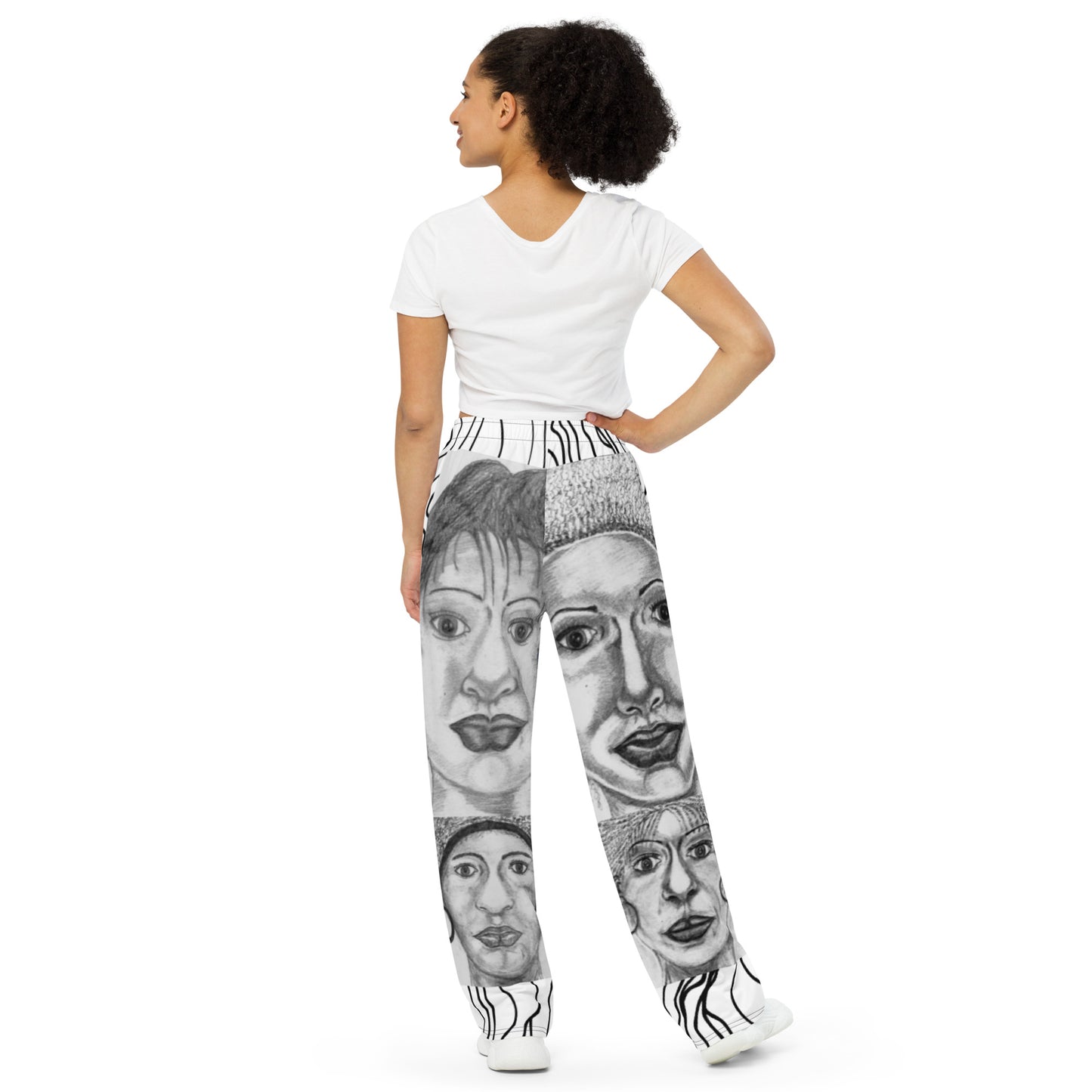 All-over print unisex wide-leg pants