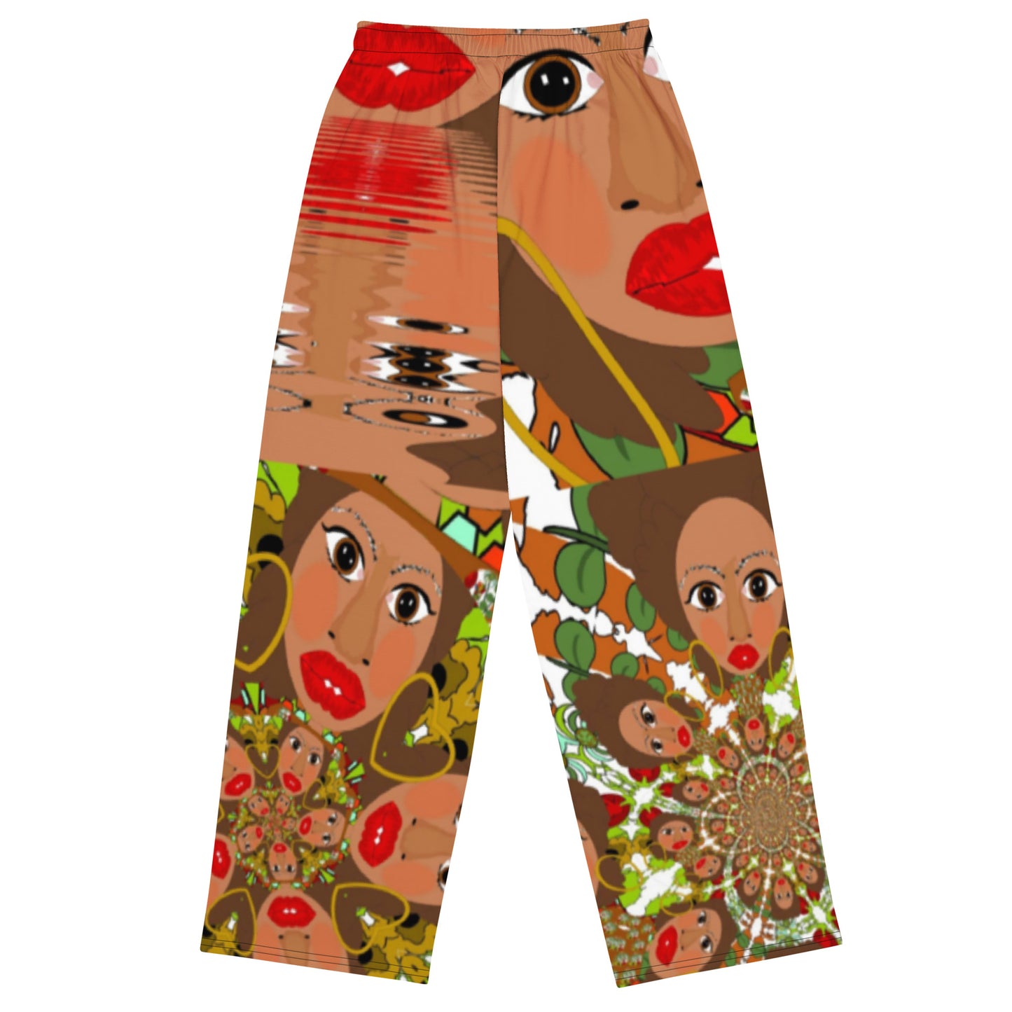 All-over print unisex wide-leg pants