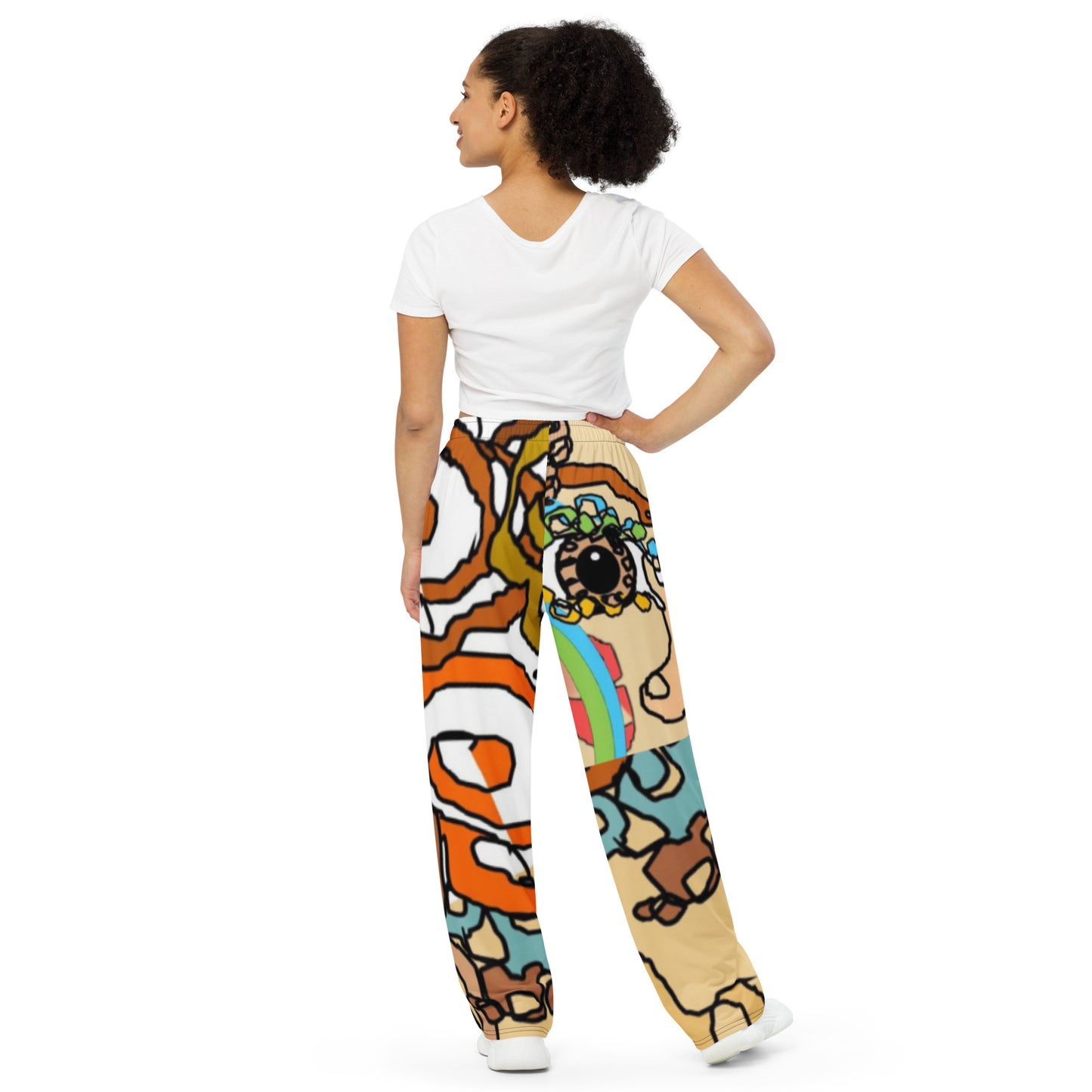 All-over print unisex wide-leg pants