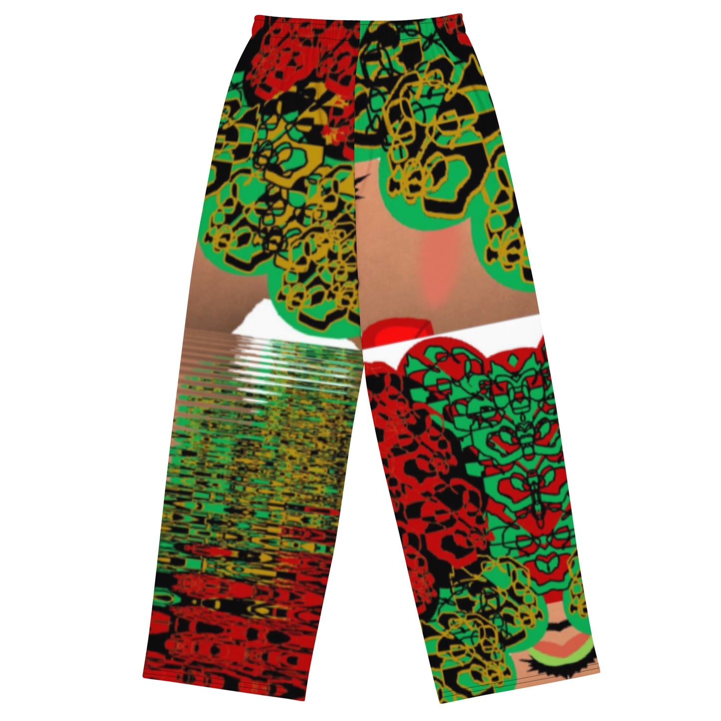 All-over print unisex wide-leg pants