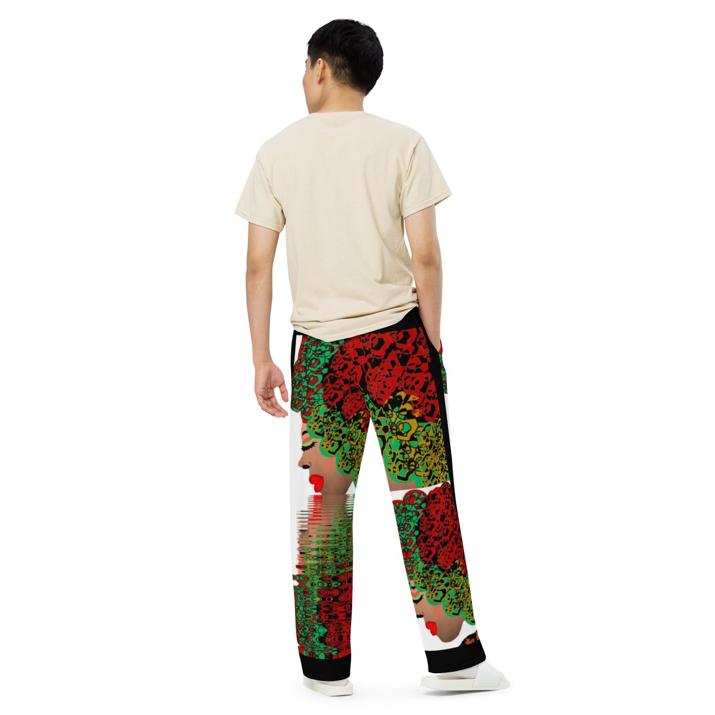 All-over print unisex wide-leg pants