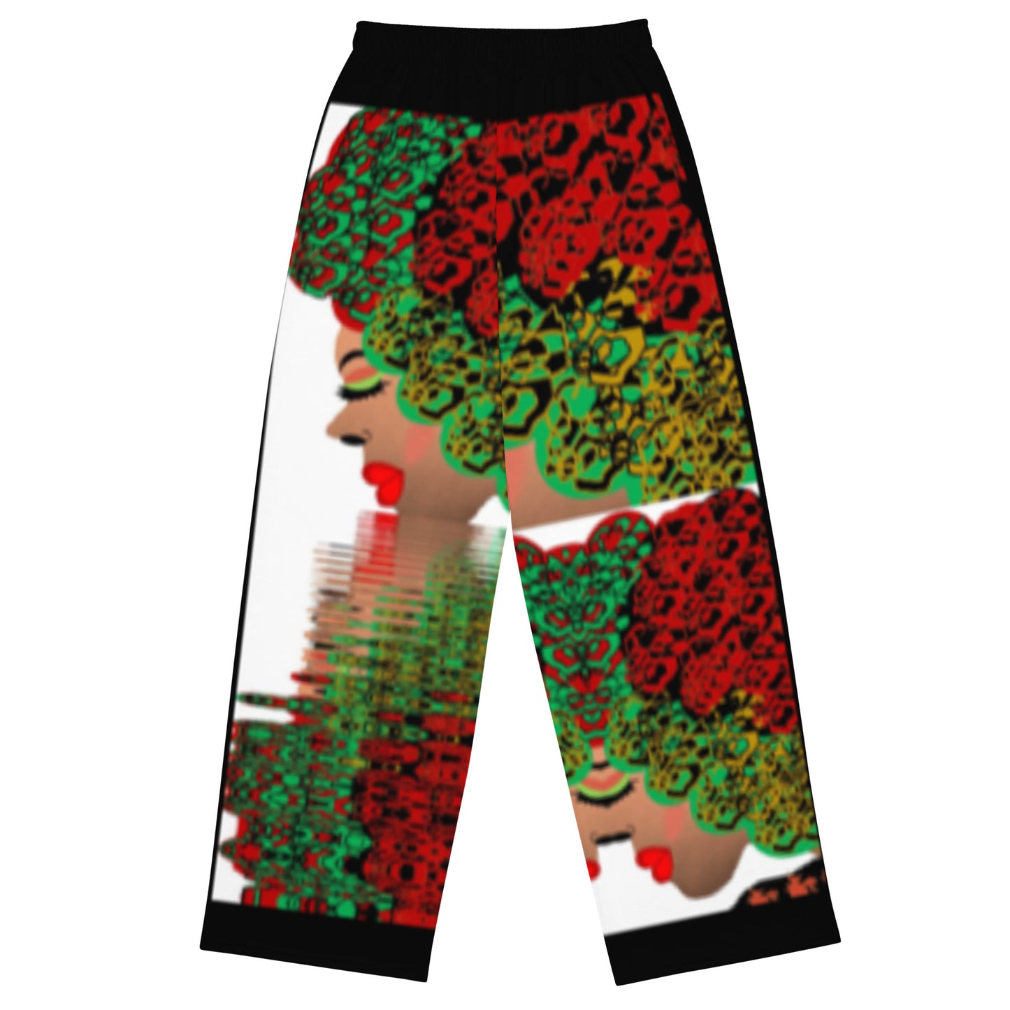 All-over print unisex wide-leg pants