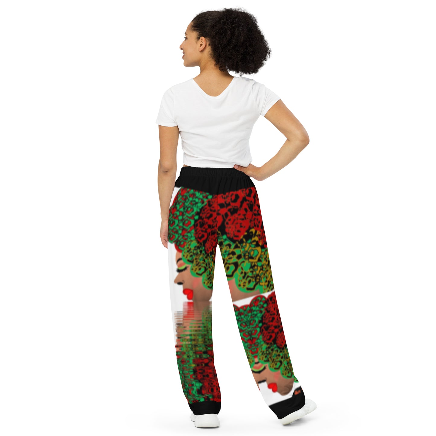 All-over print unisex wide-leg pants