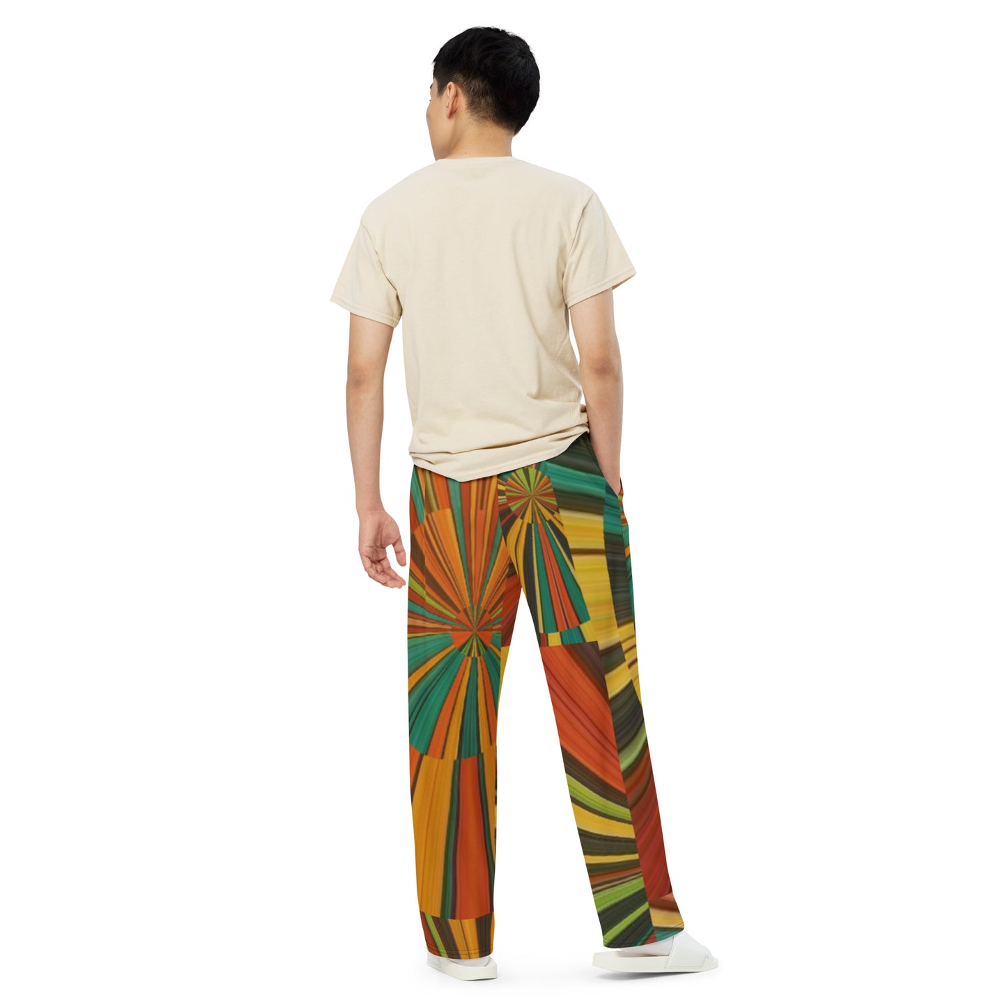 All-over print unisex wide-leg pants