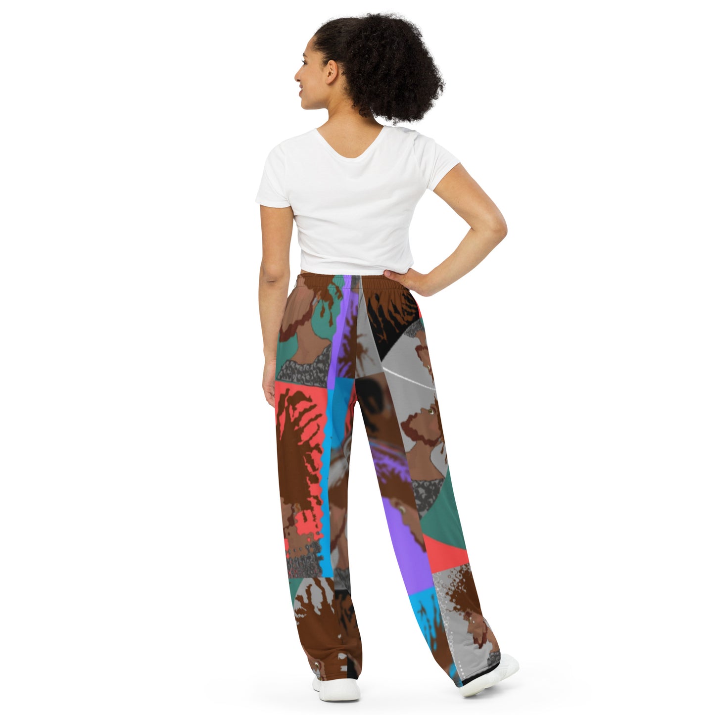 All-over print unisex wide-leg pants