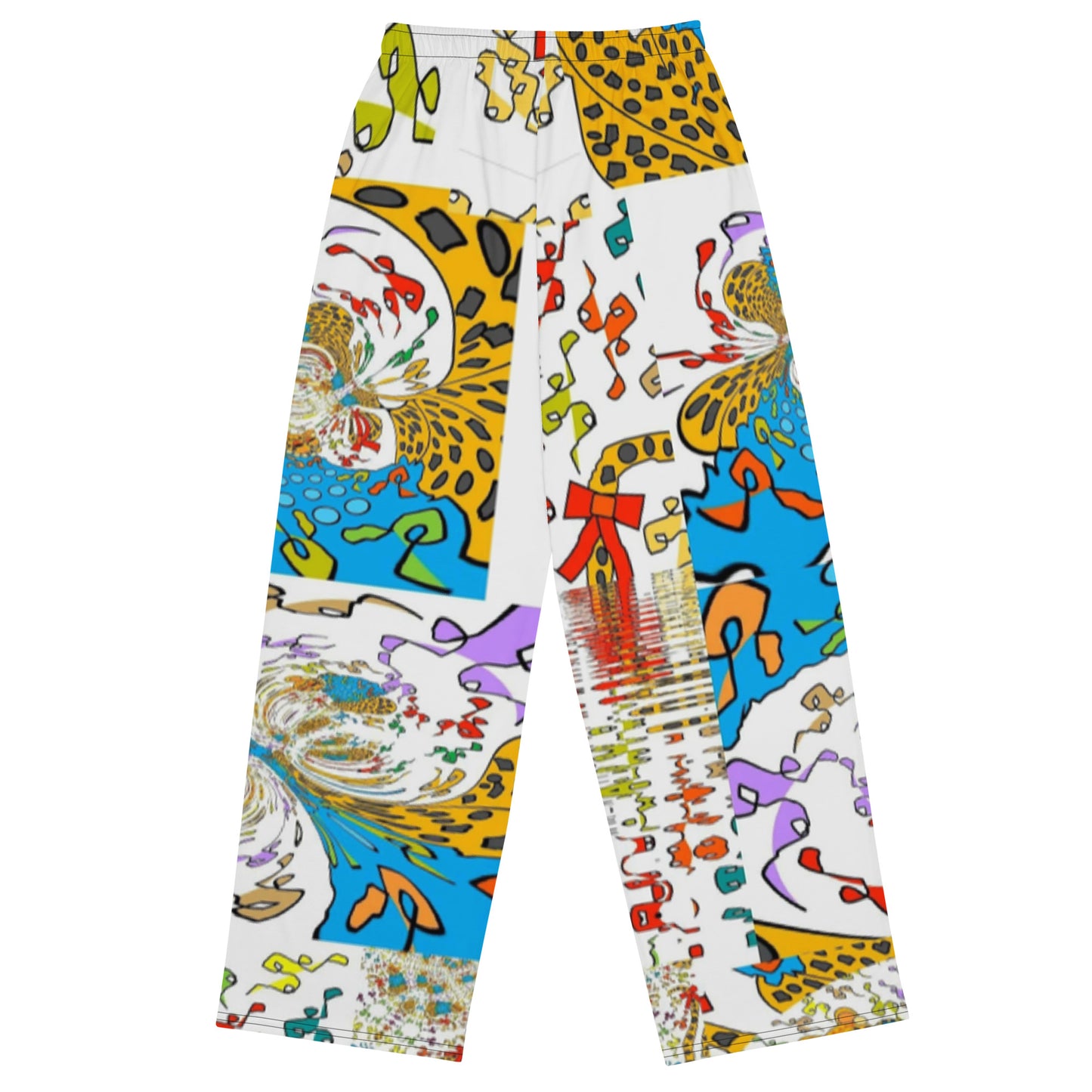 All-over print unisex wide-leg pants