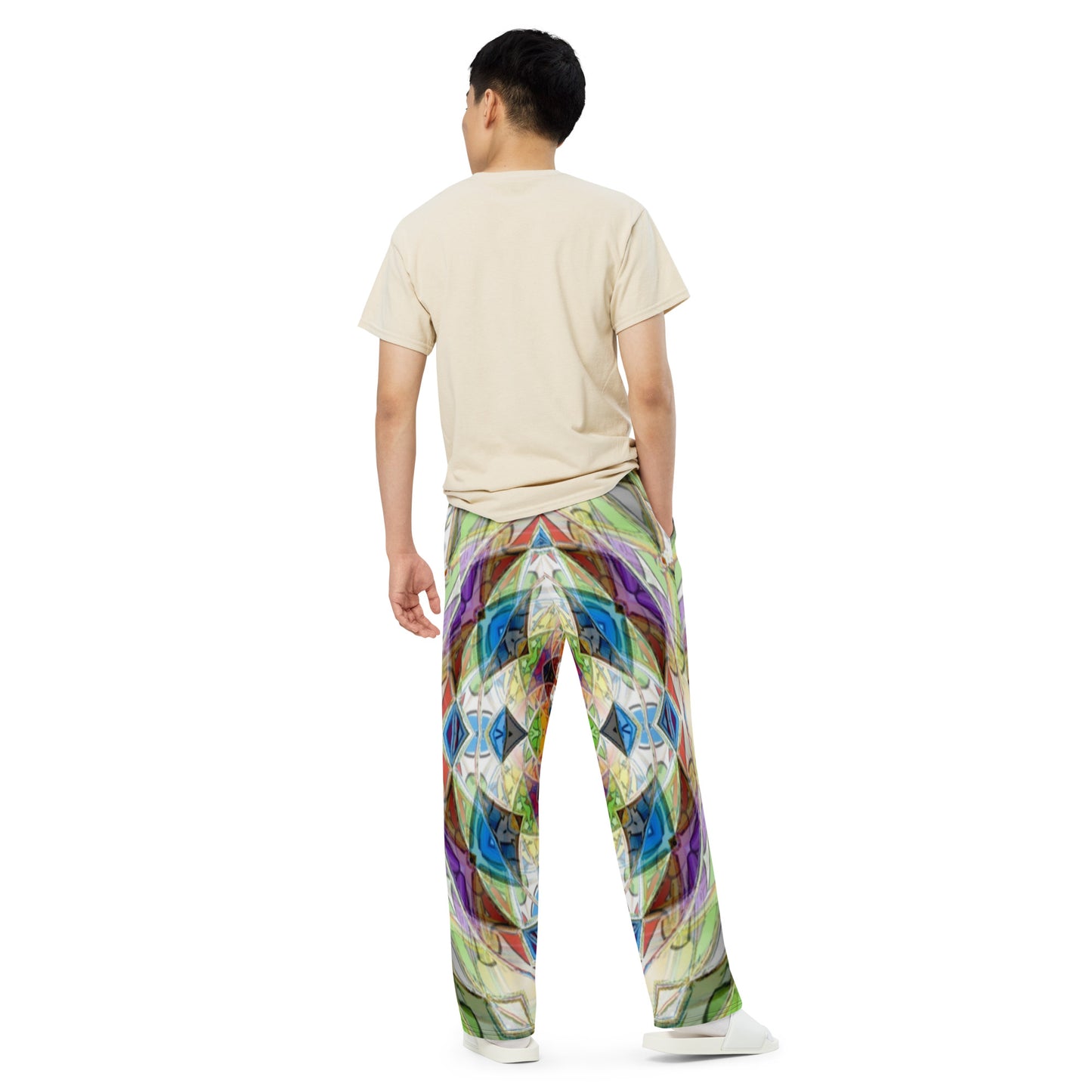 All-over print unisex wide-leg pants