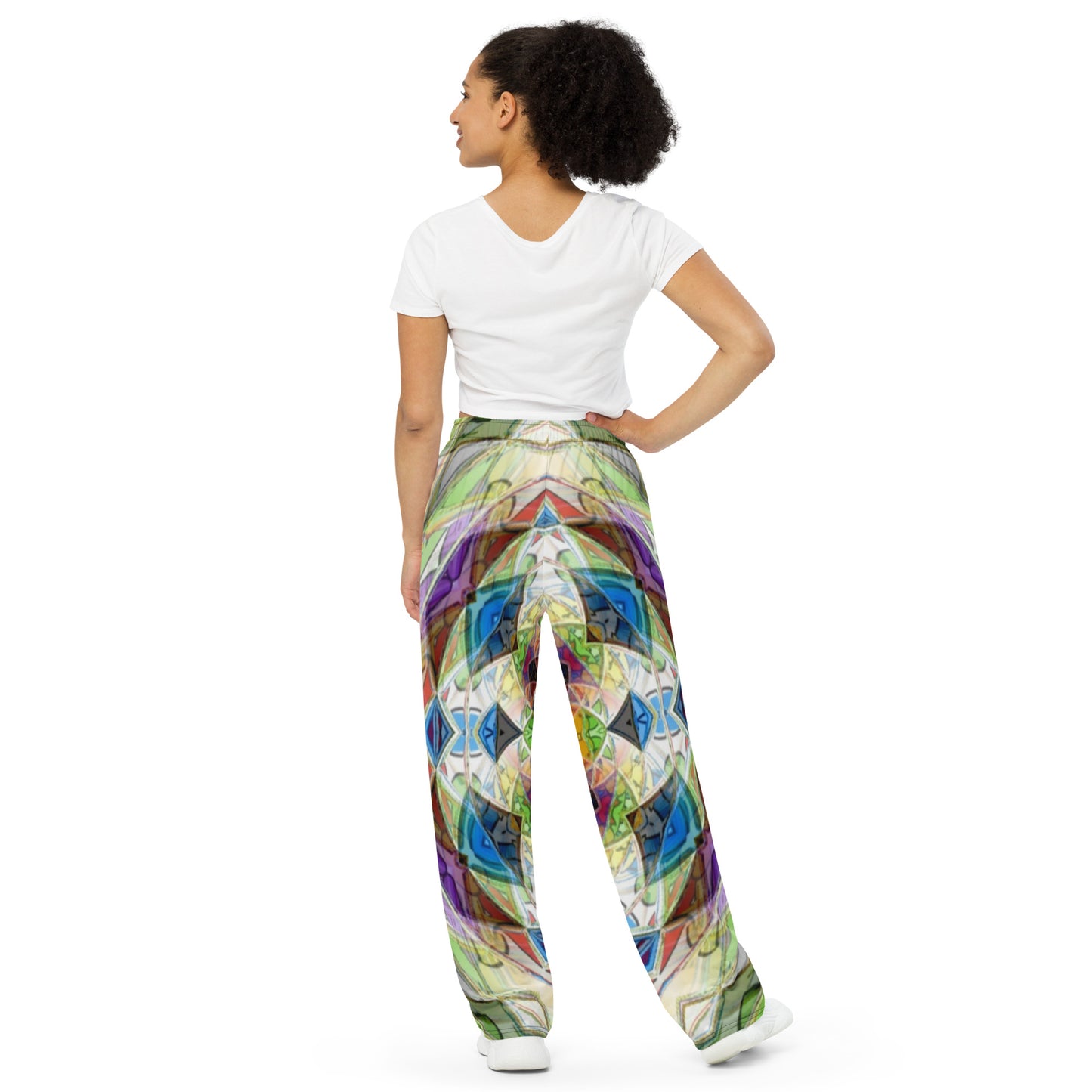 All-over print unisex wide-leg pants