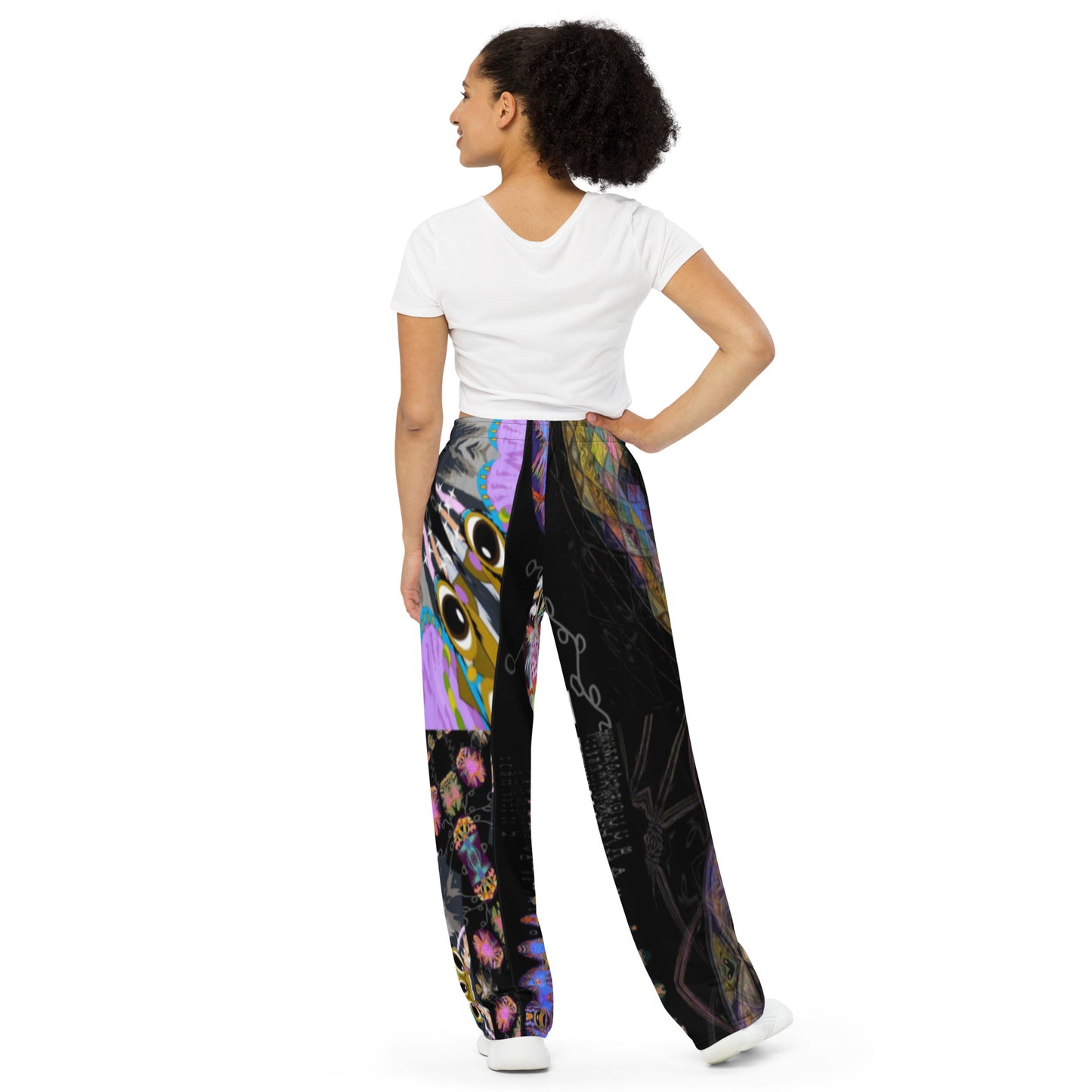 All-over print unisex wide-leg pants