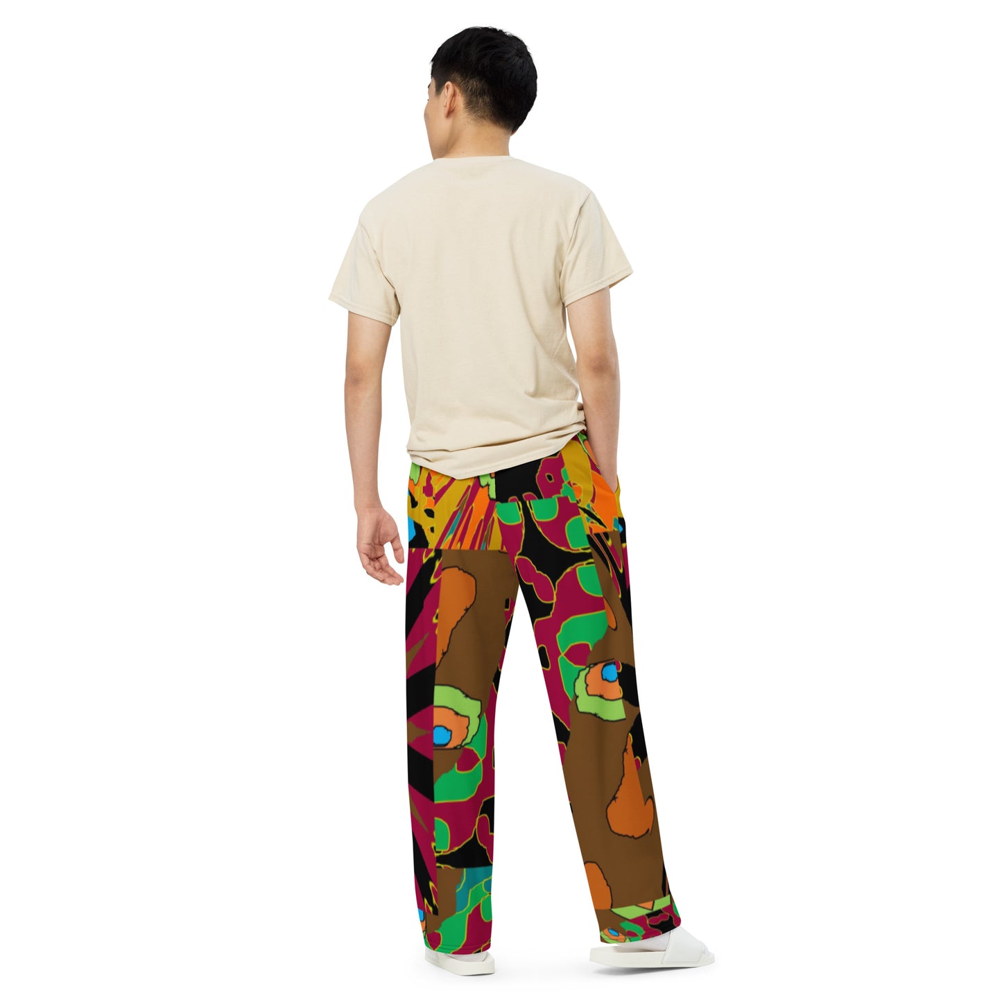 All-over print unisex wide-leg pants