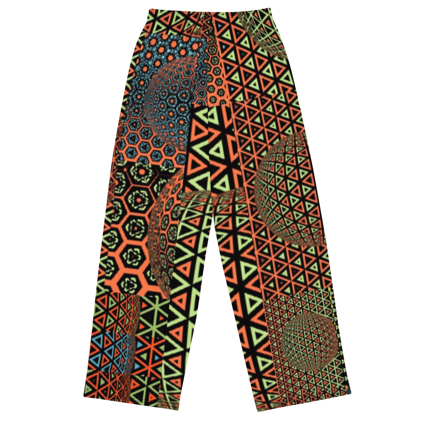 All-over print unisex wide-leg pants