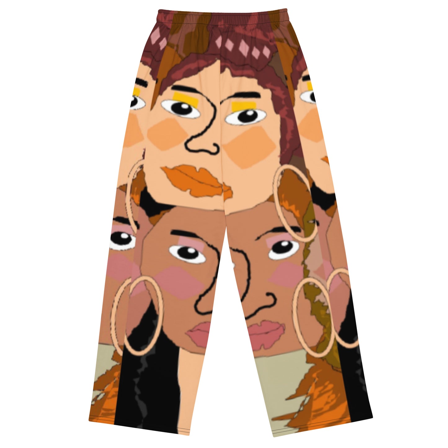 All-over print unisex wide-leg pants