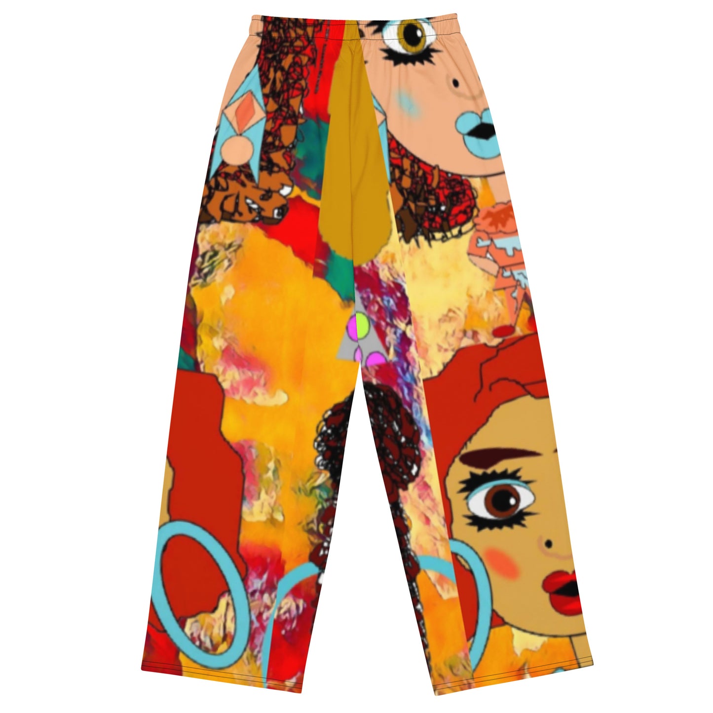 All-over print unisex wide-leg pants