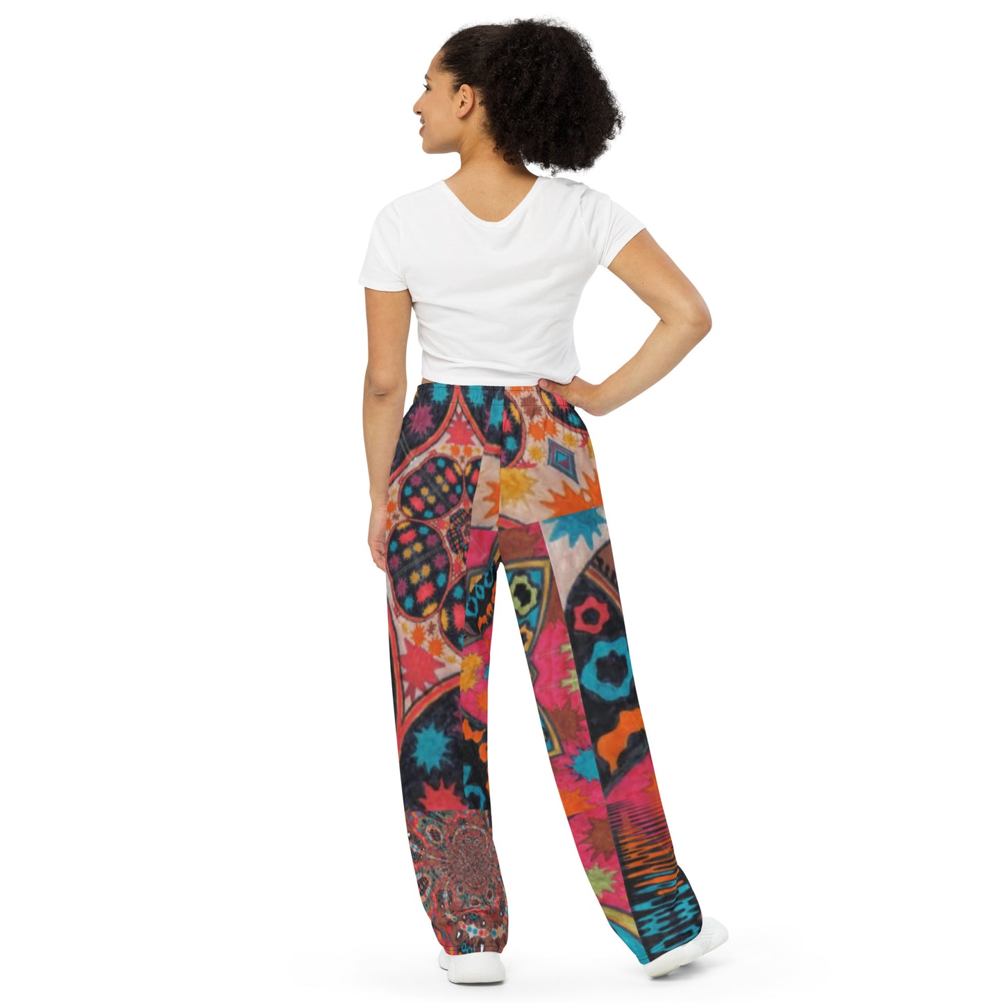 All-over print unisex wide-leg pants