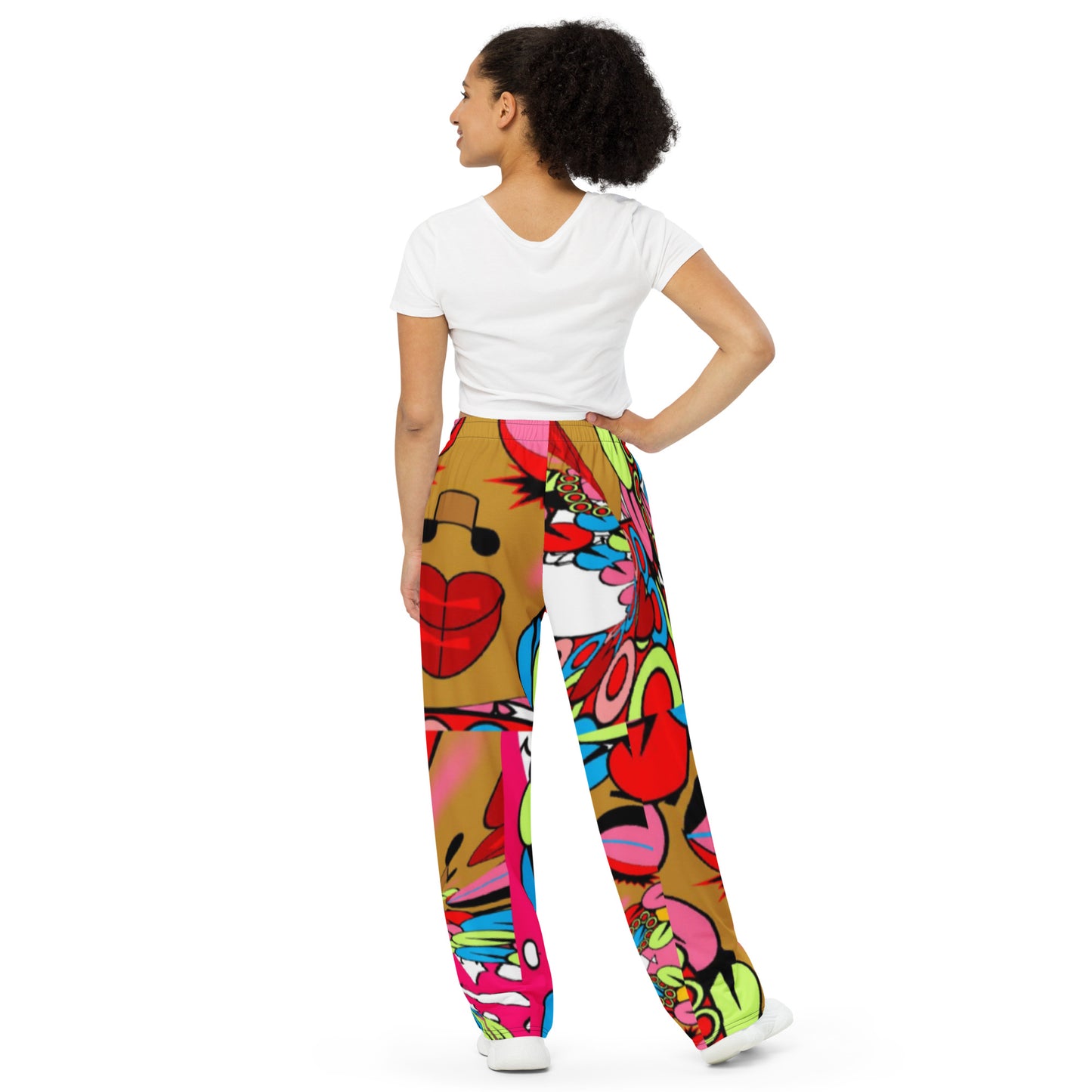 All-over print unisex wide-leg pants