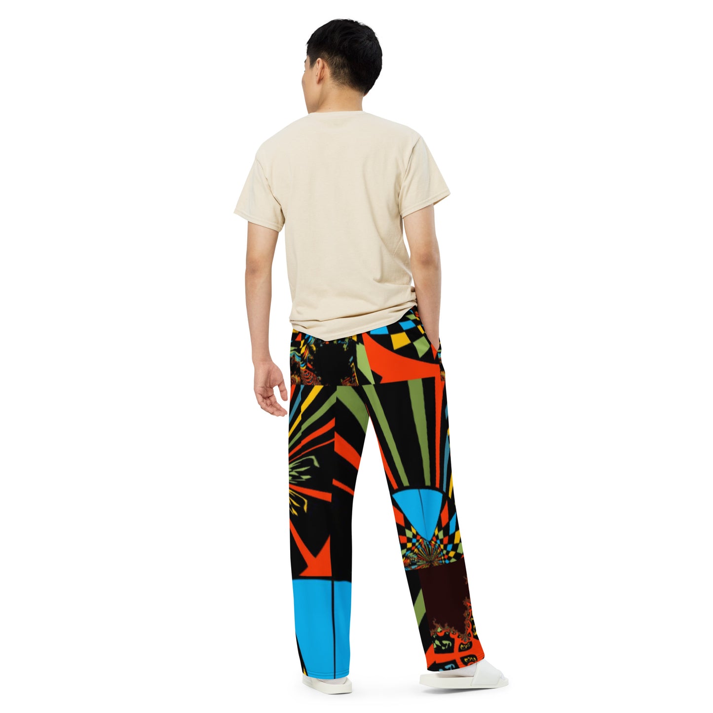 All-over print unisex wide-leg pants