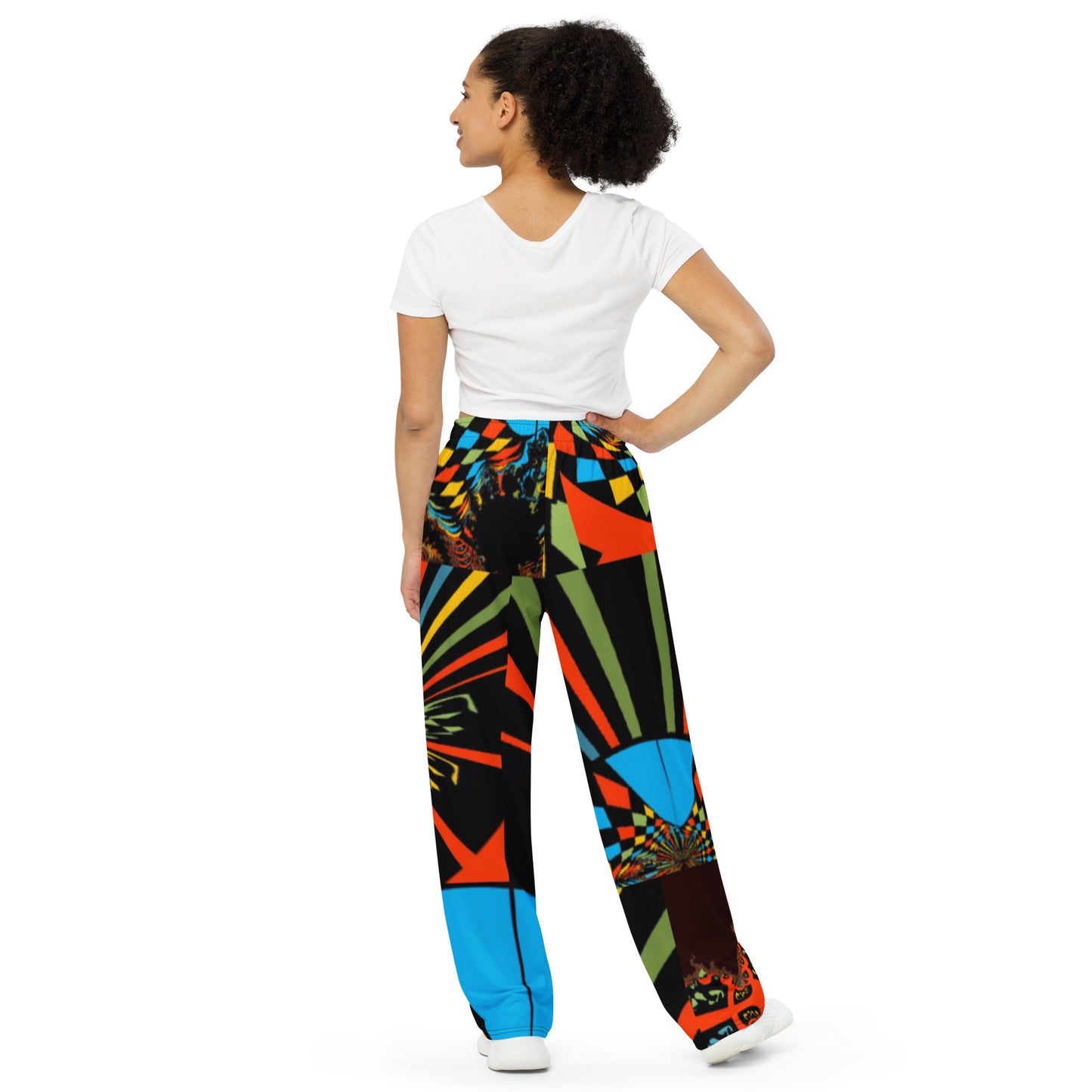 All-over print unisex wide-leg pants