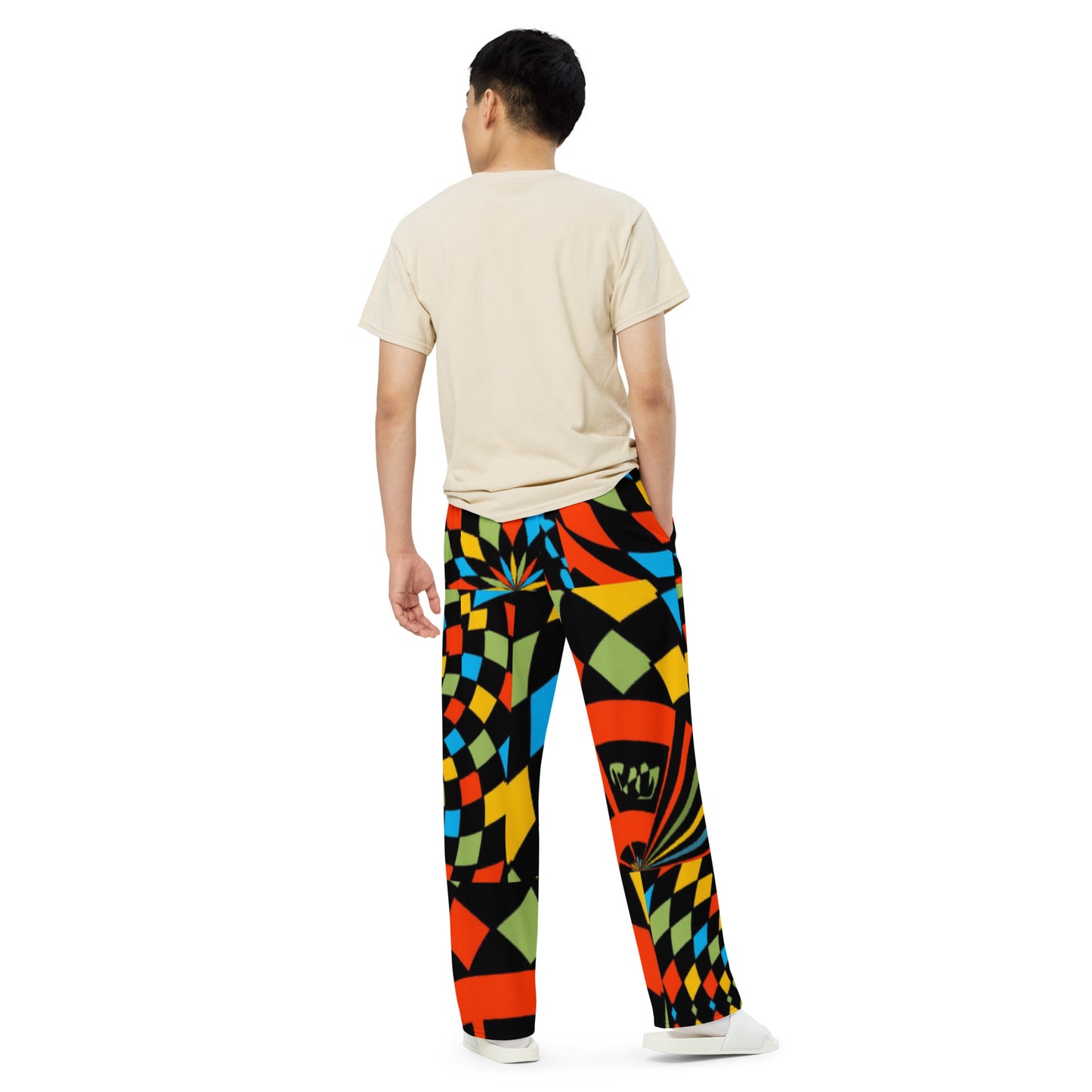 All-over print unisex wide-leg pants