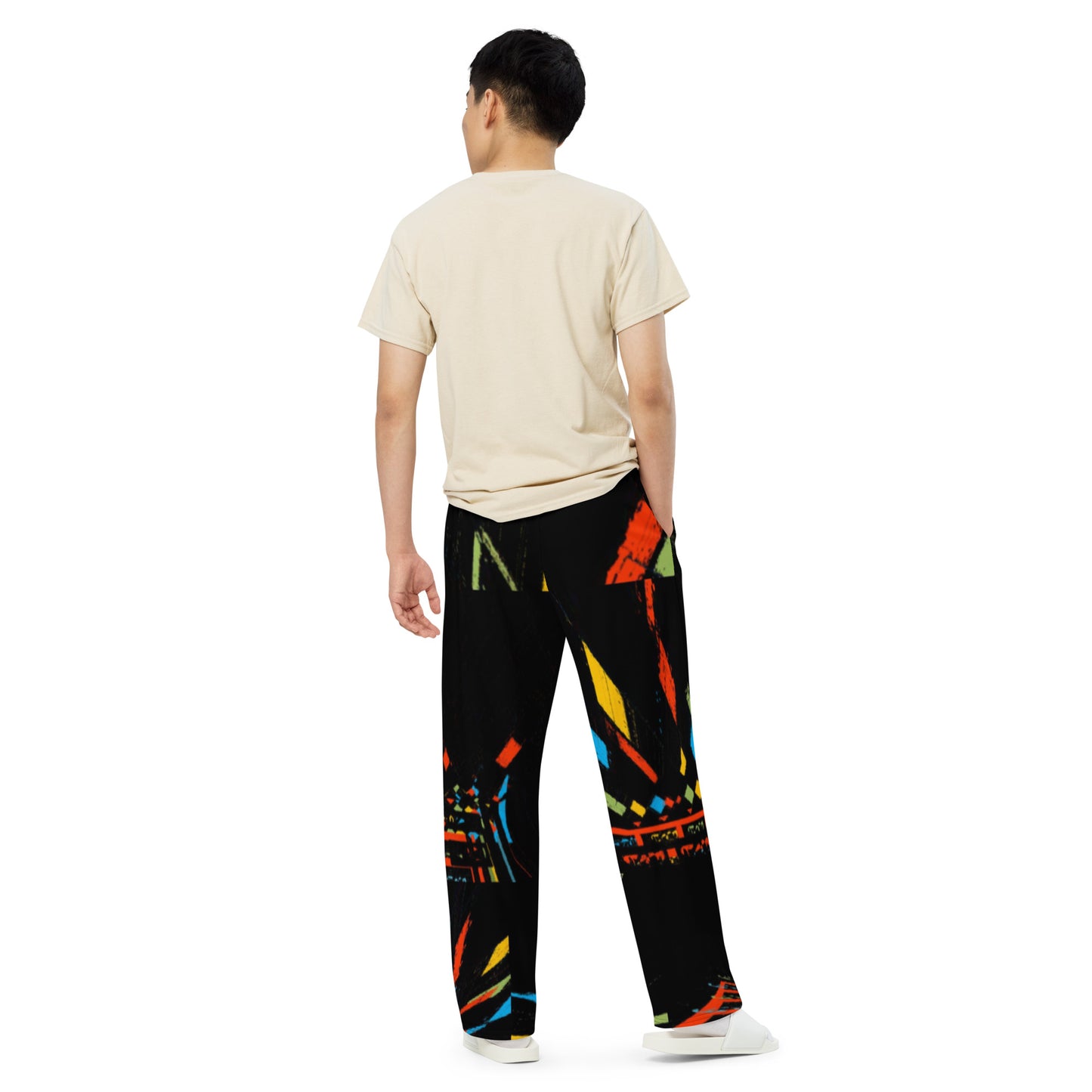 All-over print unisex wide-leg pants