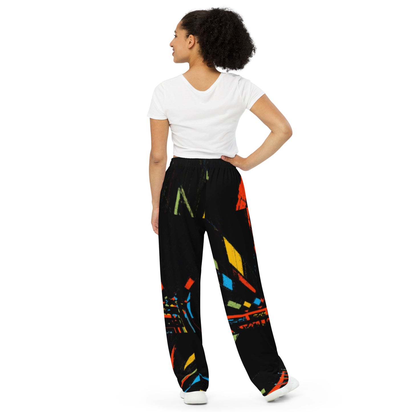 All-over print unisex wide-leg pants