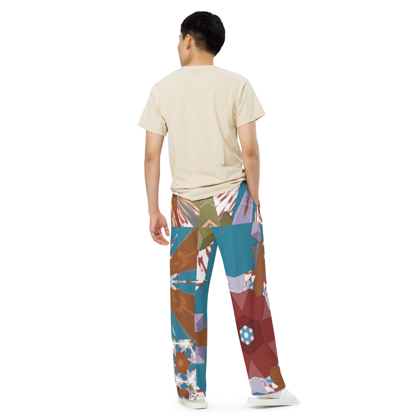 All-over print unisex wide-leg pants