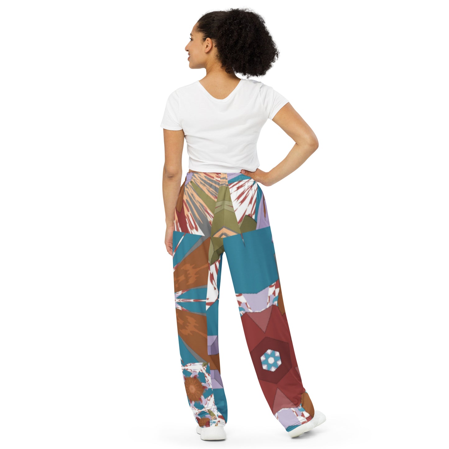 All-over print unisex wide-leg pants