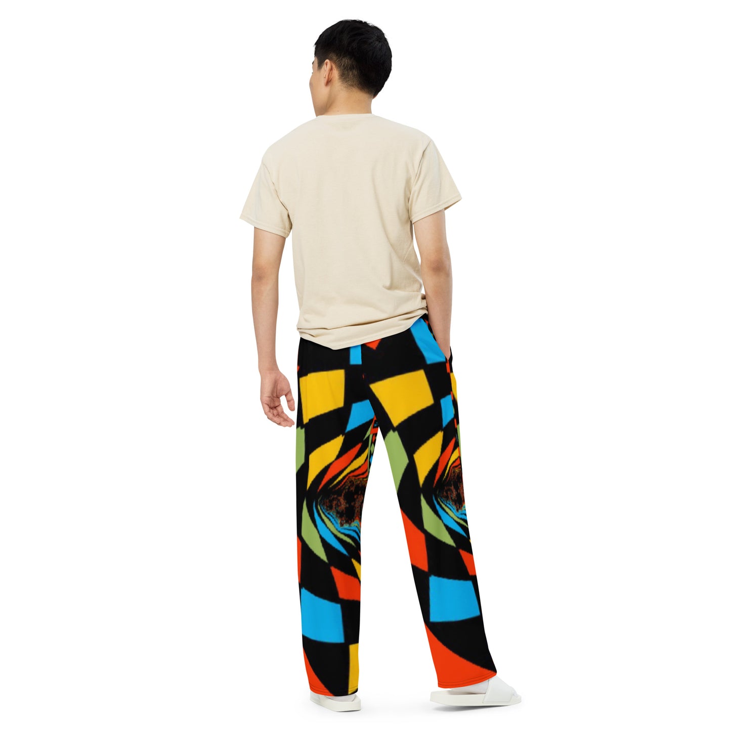 All-over print unisex wide-leg pants