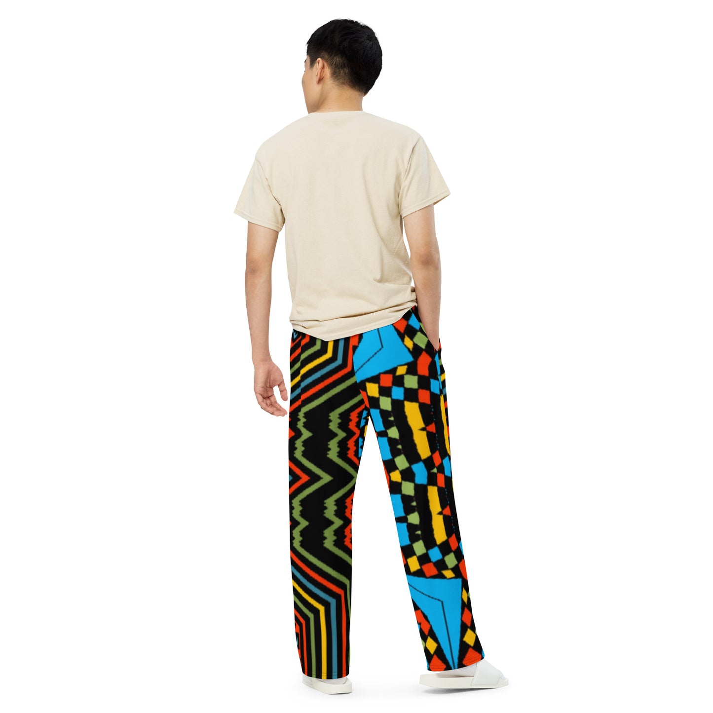 All-over print unisex wide-leg pants