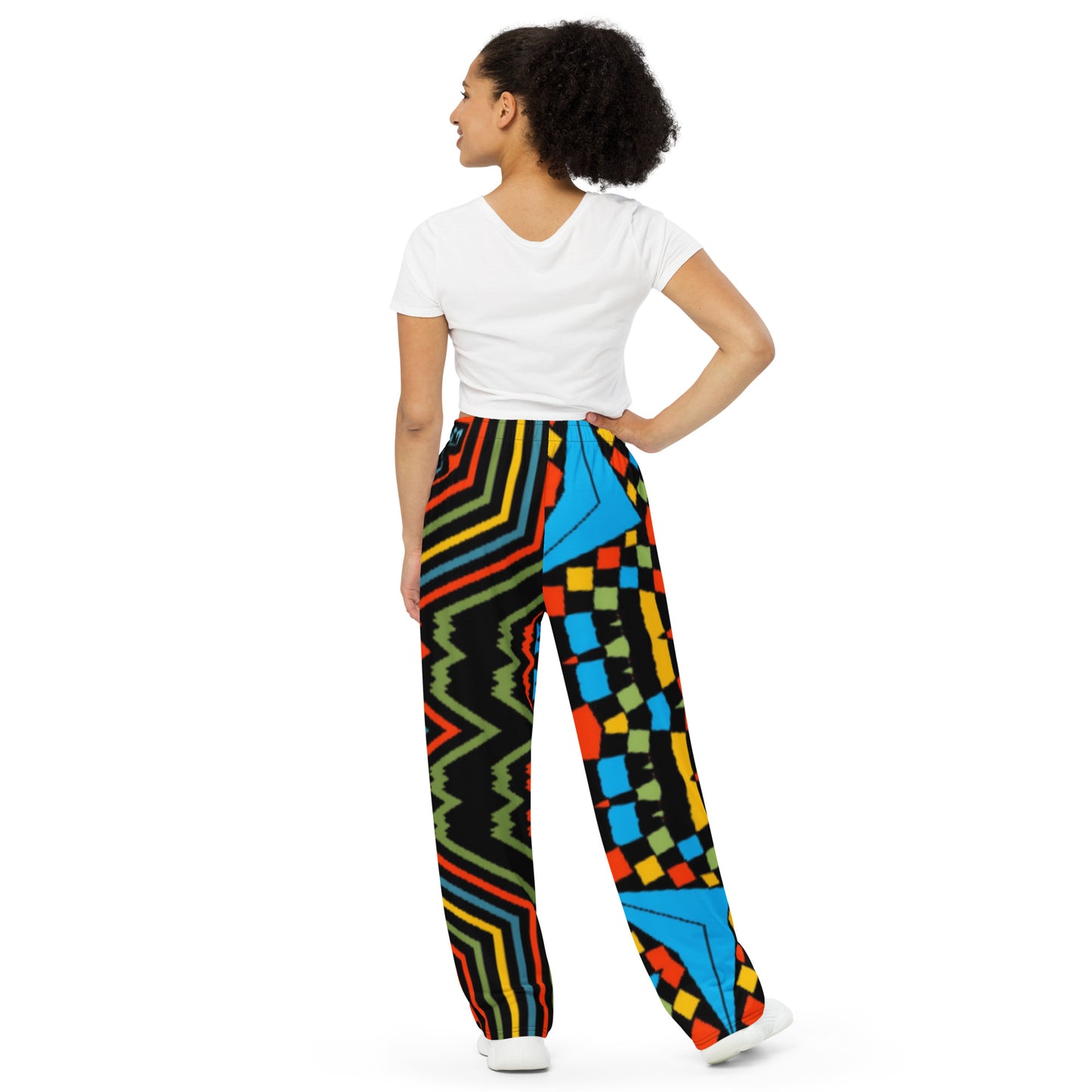 All-over print unisex wide-leg pants