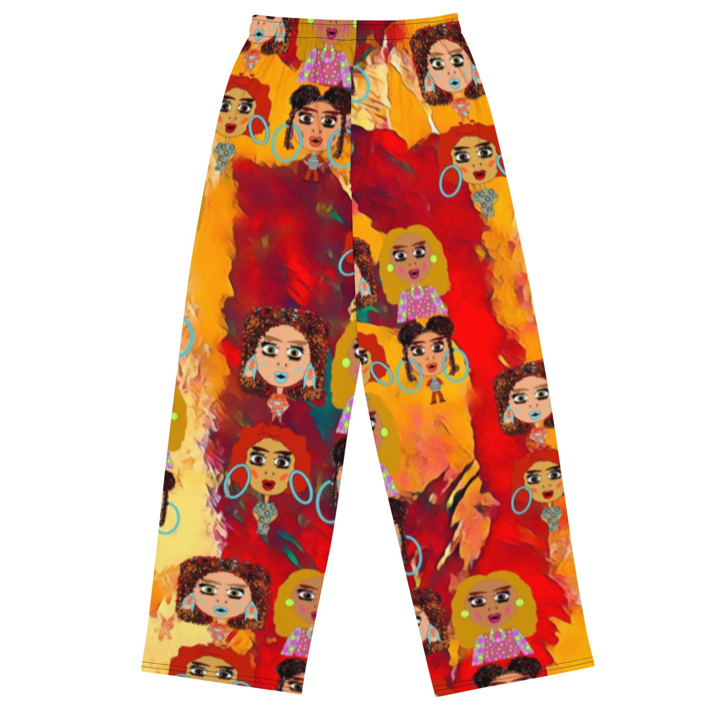 All-over print unisex wide-leg pants