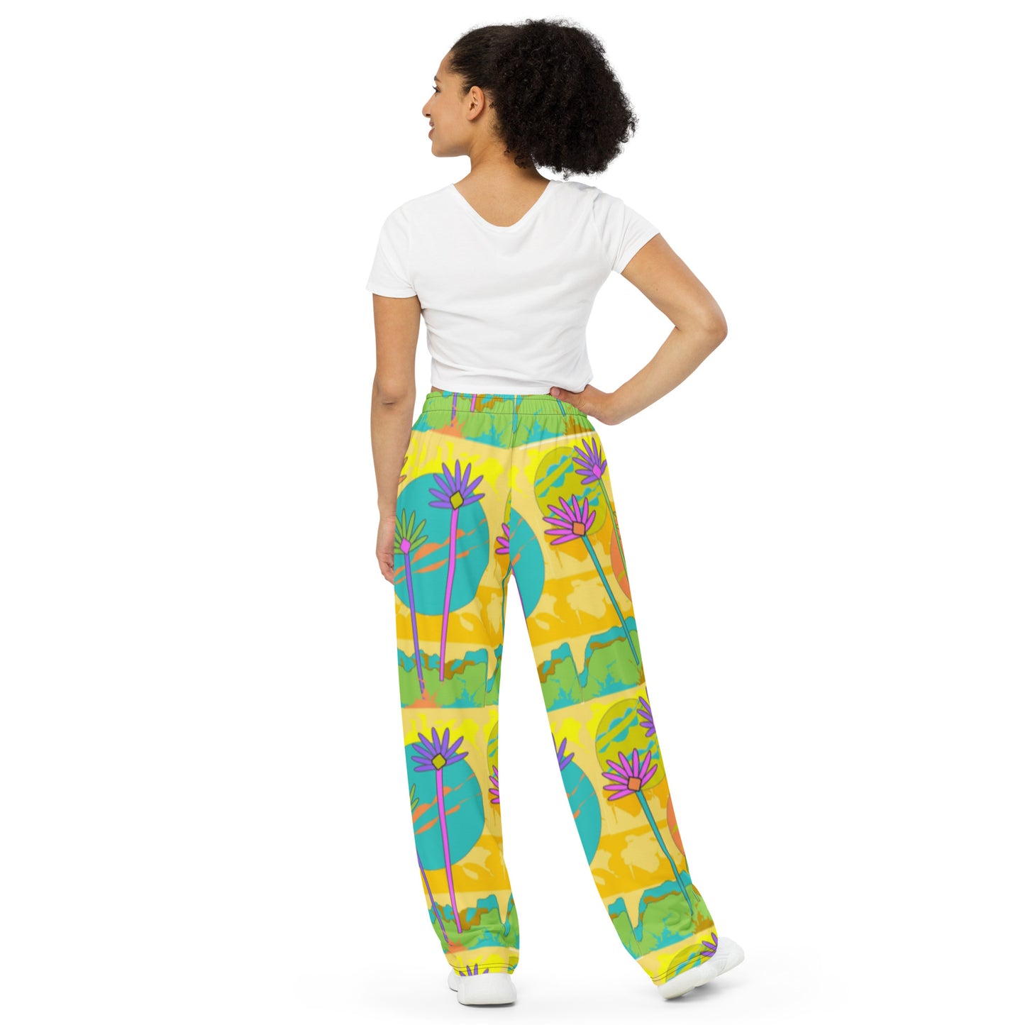 All-over print unisex wide-leg pants