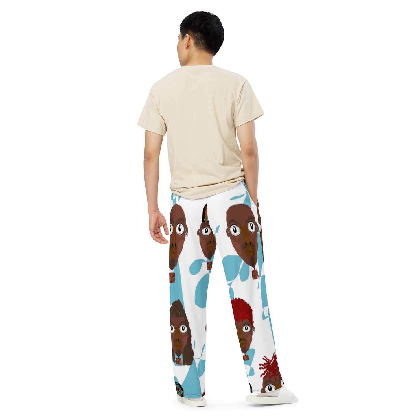 All-over print unisex wide-leg pants