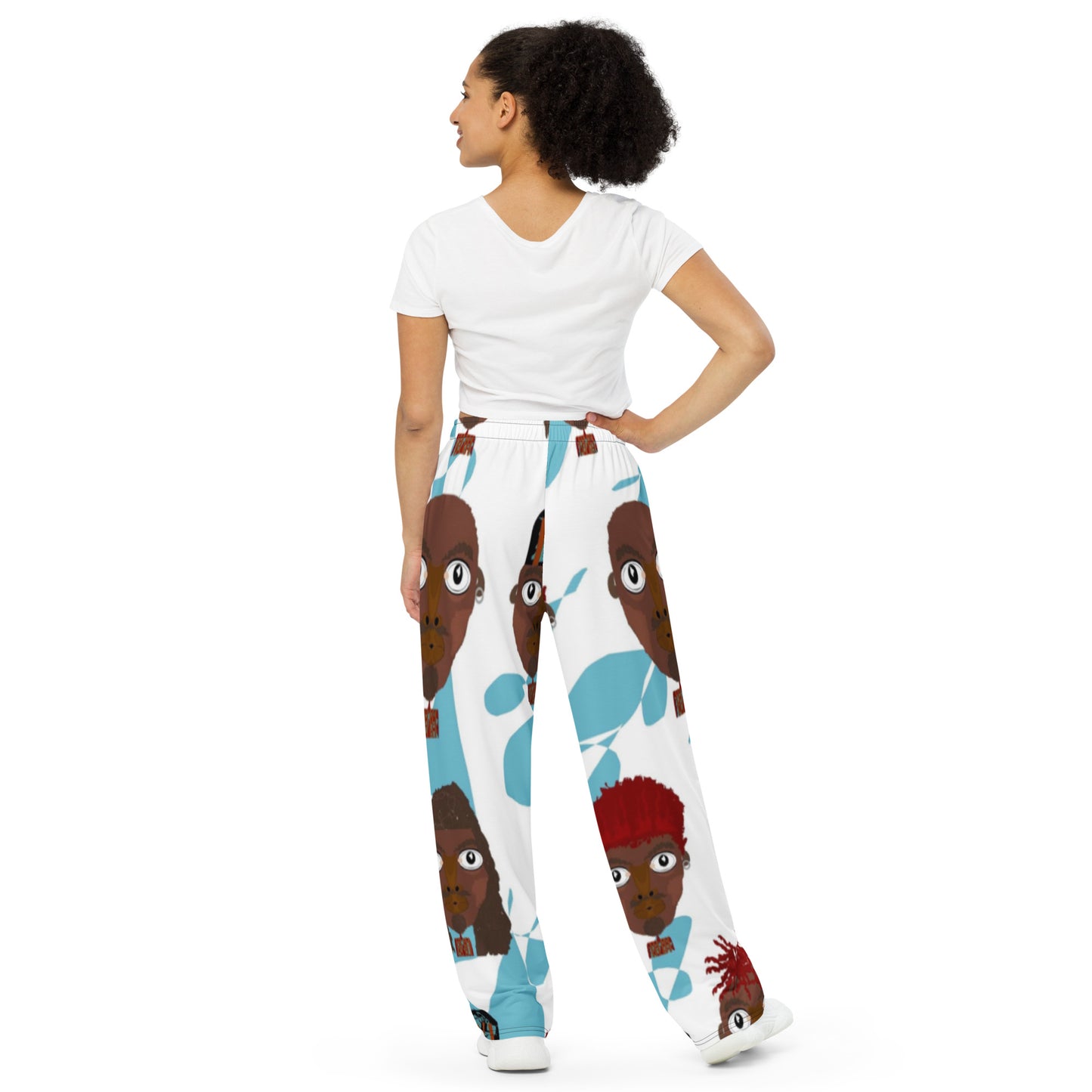 All-over print unisex wide-leg pants