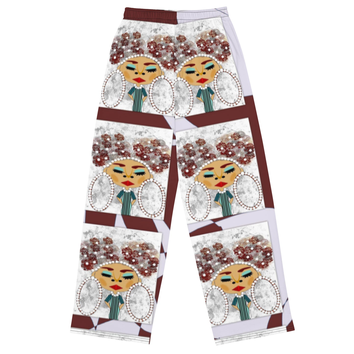 All-over print unisex wide-leg pants