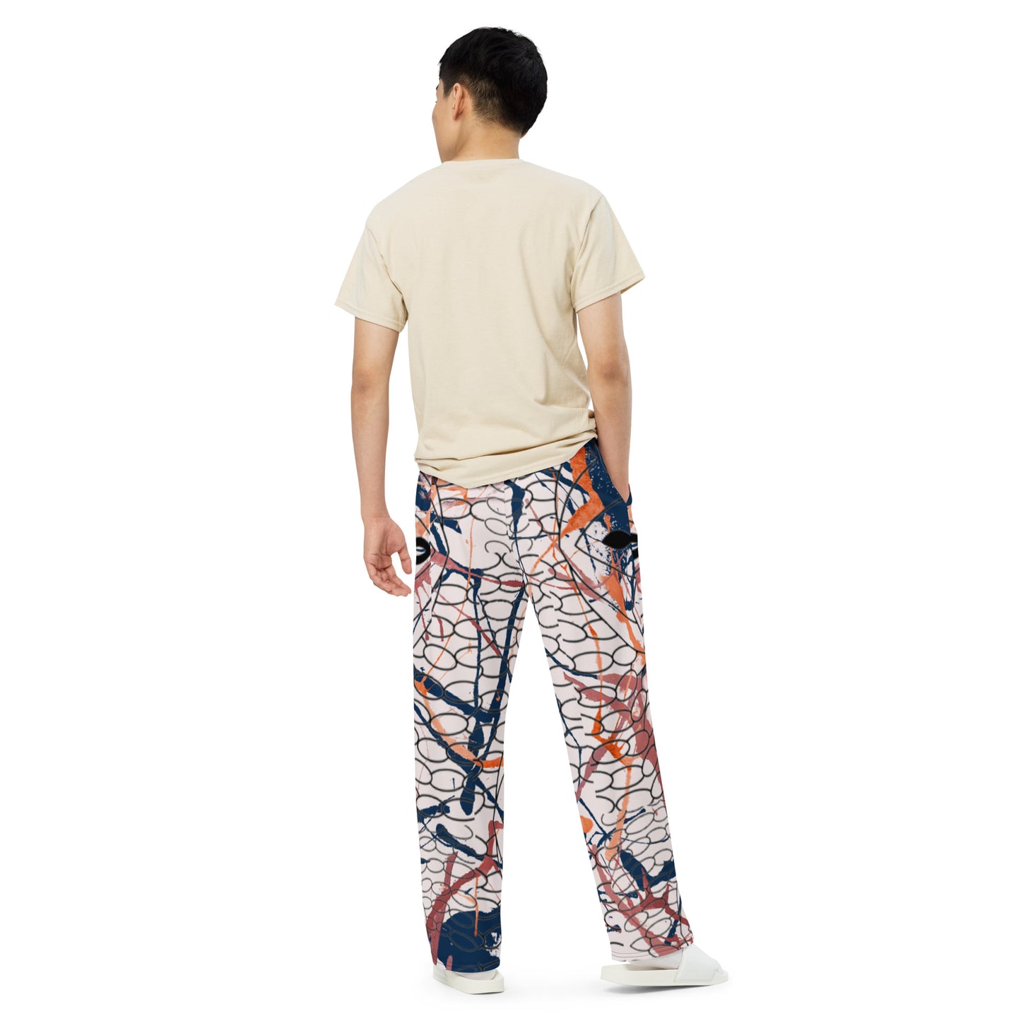 All-over print unisex wide-leg pants