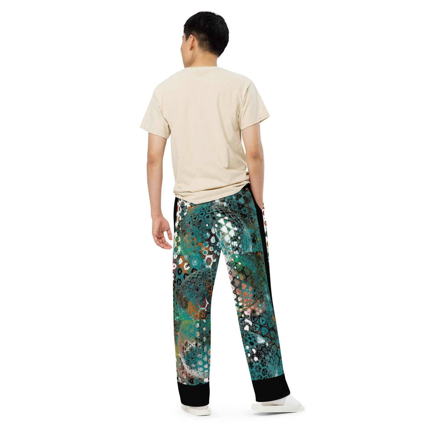 All-over print unisex wide-leg pants