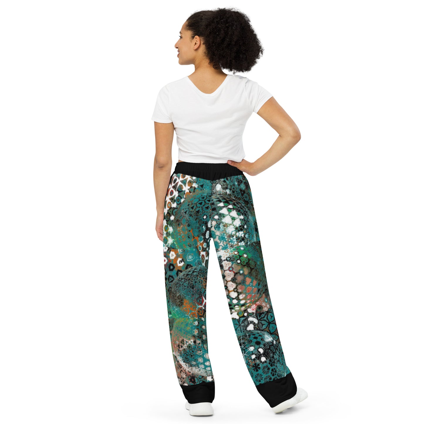 All-over print unisex wide-leg pants