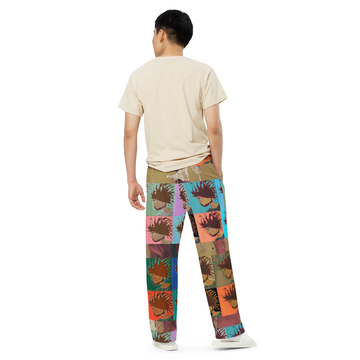 All-over print unisex wide-leg pants