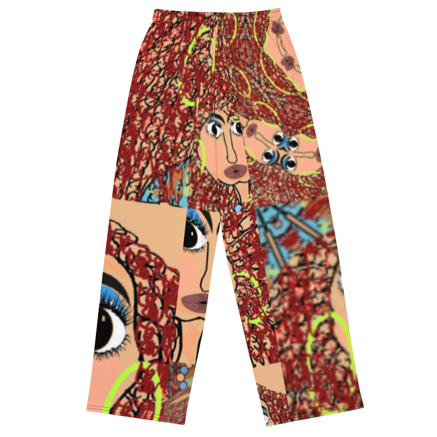 All-over print unisex wide-leg pants