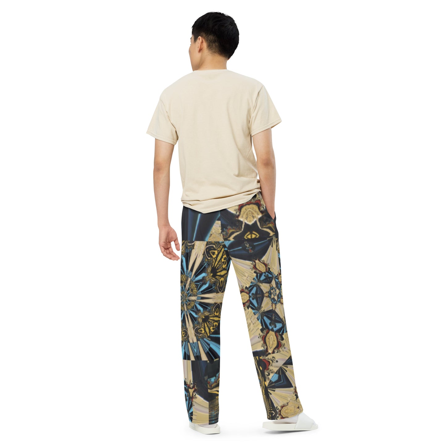 All-over print unisex wide-leg pants